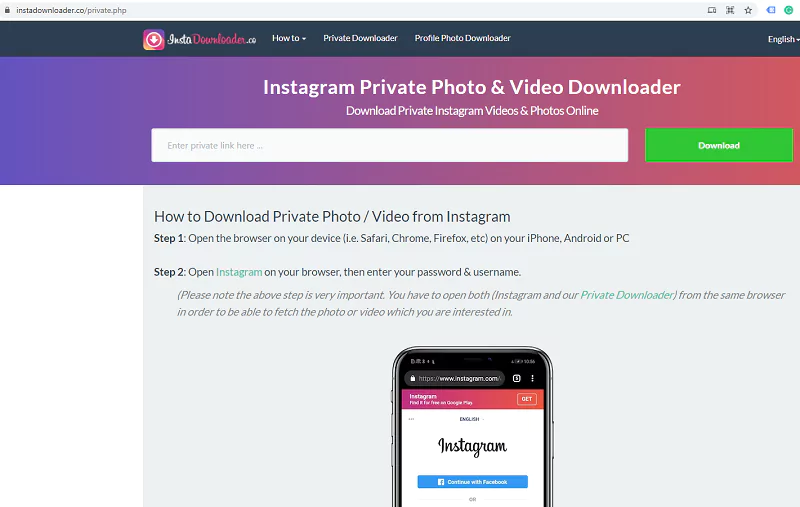 Download Private Instagram Video Online